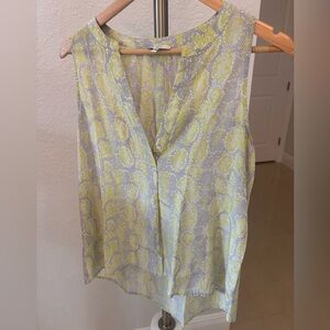 Joey Sleeveless Top in Yellow and Gray